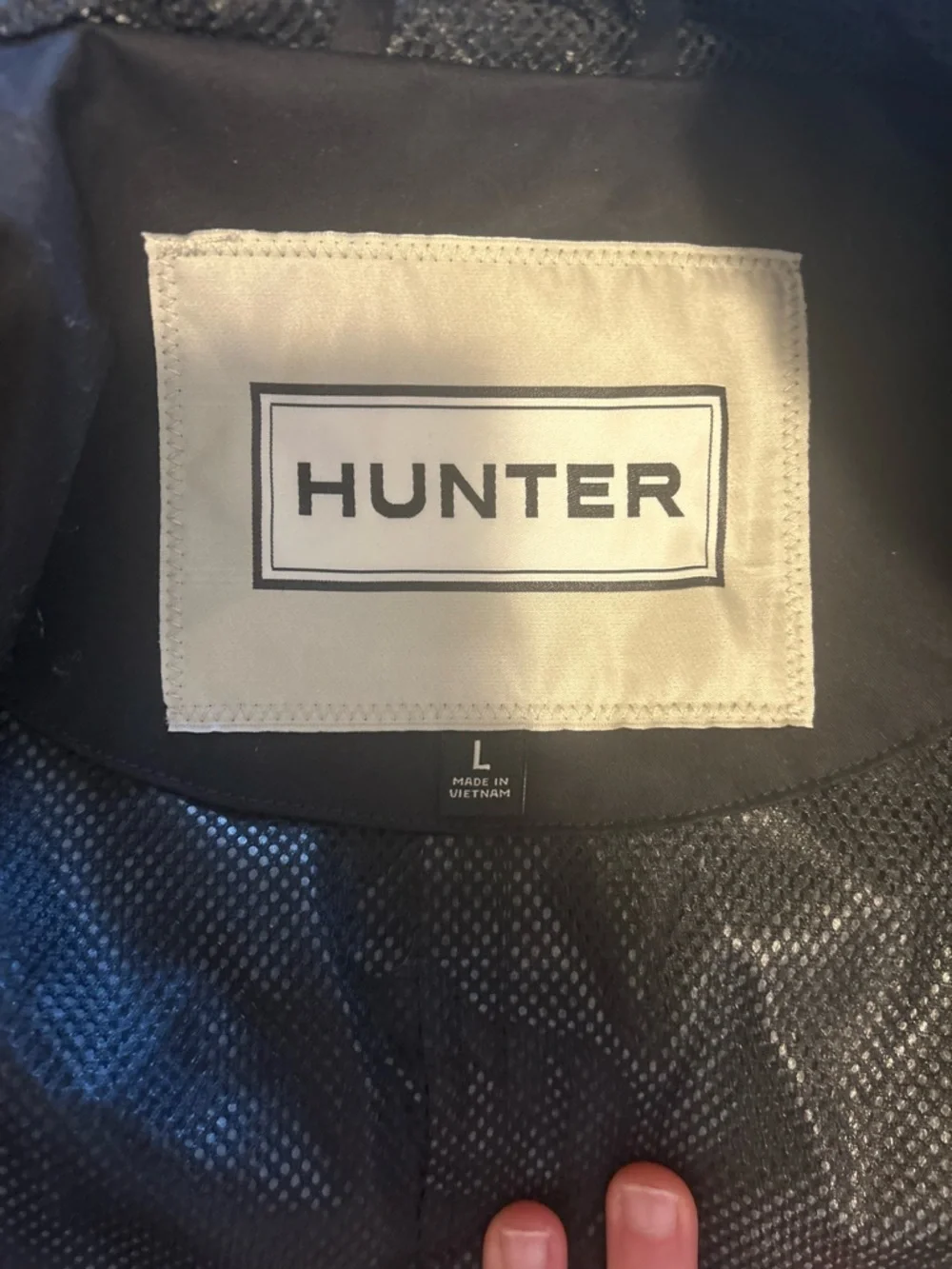 Hunter Black Hooded Trench Coat - Picture 3 of 5